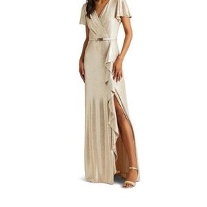 ❌SOLD ❌Ralph Lauren Gold Shimmer Maxi Dress | Size S